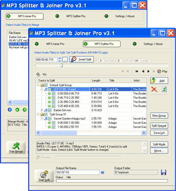Screenshot of MP3 Splitter & Joiner Pro